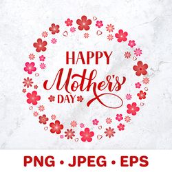 happy mothers day round sign sublimation. gift for mom