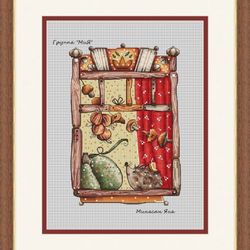 little hedgehog cross stitch pattern, cute animal cross stitch chart, fall cross stitch, funny cross stitch, digital pdf
