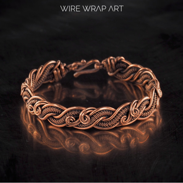 bracelet bangle handmade wrapping jewelry woven weaved jewellery antique style 7th 22nd anniversary gift (2).jpeg