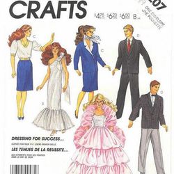 McCall's 2207 Doll clothes patterns for 11-1/2 Inch dolls, Vintage pattern, Instruction in ENGLISH, Digital download PDF