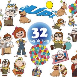 disney up svg, up house svg, carl and ellie svg, adventure is out there svg, up balloon svg png