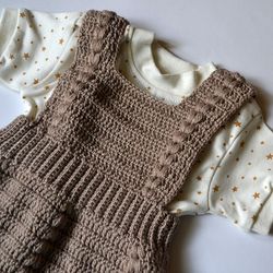 Pinafore baby dress Crochet pattern for 3 – 6 months