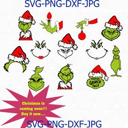 grinch svg, grinch bundle svg, christmas svg, christmas decor svg, christmas design svg, christmas quote svg, christmas