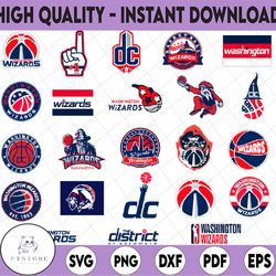 23 files washington wizards nba basketball bundle svg washington svg, wizards svg, washington wizards clipart, nba svg,