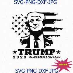 trump 2024 svg, make liberals cry again, american flag svg, design election 2024, distressed vintage, silhouette cameo