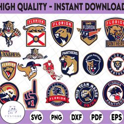 18 files florida panthers bundle svg, panthers svg, nhl svg, hockey cricut, cut file, clipart, cricut explorer silhoue