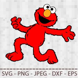 sesame street cookie monster elmo collection svg png jpeg digital cut vector files for silhouette studio cricut design