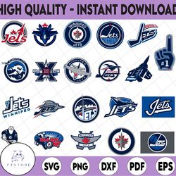 21 files winnipeg jets bundle svg, dxf,png,eps, nhl svg, nhl svg, hockey cricut, hockey svg, cut file, clipart   cricut