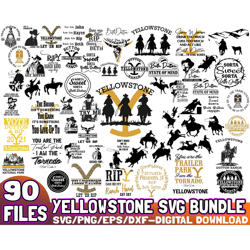 90 files yellowstone svg bundle