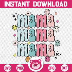 retro groovy mama matching family mother's day svg, mama life svg, mother's day svg, digitral download