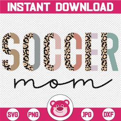 soccer mom gifts leopard print soccer mama mother's day png, soccer mama shirt design png, mother's day png, digital dow