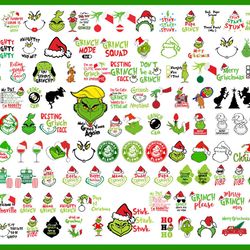grinch ornaments bundle svg, christmas svg, grinch svg