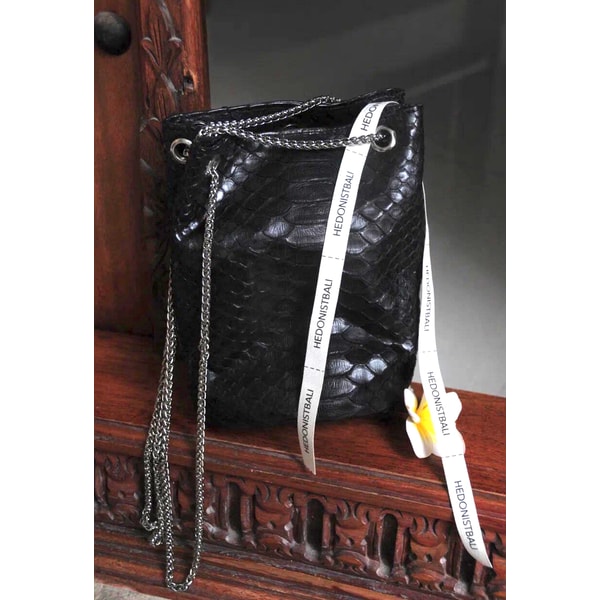 Genuine python skin bucket red chain bag /designer women pur | Inspire ...