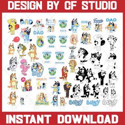 60 designs bluey svg bundle | bluey svg | bluey birthday | bluey party supplies | bluey birthday decorations