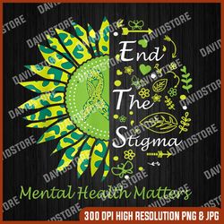 end the stigma mental health matters ribbon awareness gifts png, mental health matters png, png high quality, png