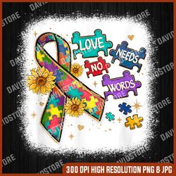 love needs no words autism awareness acceptance women kids png, love needs no words png, png high quality, png, digital