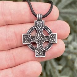 Celtic cross pendant, Sterling silver, Made to Order