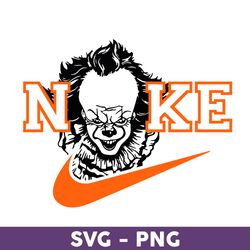 Pennywise Nike Logo Svg, Nike Logo Svg, Pennywise Horror Svg, Nike Halloween Svg, Fashion Brand Logo Svg - Download File