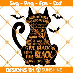 Twist The Bones And Bend The Back Svg, Hocus Pocus Svg,Halloween Black Cat Svg, Hocus Pocus svg, Sanderson Sisters Svg