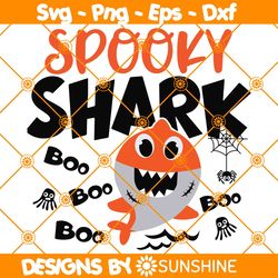 Spooky Shark Svg, Halloween Shark Svg, Kids Halloween Shirt, Trick Or Treat Cut File, Funny Halloween Svg