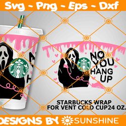 Scream Face Starbucks Cup Svg, Ghost Face Svg, Halloween Horror Movie Svg, Pattern Decal Full Wrap Starbucks Svg