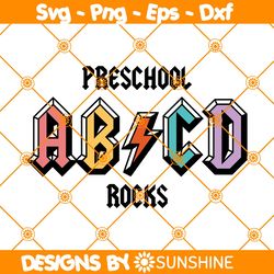Preschool Rocks Svg, First day of School Svg, Preschool Svg, Back To School Svg, Rock and Roll Kids Svg, File For Cricut