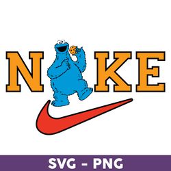 Nike Cookie Monster Svg, Nike Logo Svg, Cookie Monster Svg, Nike Sesame Street Svg, Fashion Logo Svg - Download File