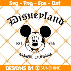 Disneyland Est 1955 Mickey Svg, Vintage Disneyland Svg, Disney Vacation 2022 Svg, Disney Family Trip Svg