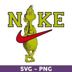 Nike x The Grinch Svg, Nike Logo Svg, Grinch Svg, Nike Christmas Logo Svg, Fashion Logo Svg - Download File