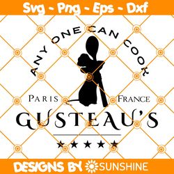 Anyone can cook Gusteaus Svg, Gusteaus Svg, Ratatouille Svg, Disney Ratatouille Svg, File For Cricut