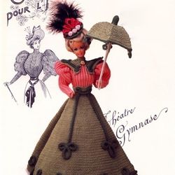 crochet pattern PDF - Vintage Doll dress Barbie -  Crochet Gown for dolls Barbie - Digital download PDF