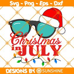Christmas In July Summer Beach Svg, Summer Vibes Svg, Beach Vacation Svg, Holiday Svg, Tropical Svg, File For Cricut