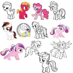 my little pony svg bundle 12 svg files for cricut, 12 png files, 12 clip art files, svg bundle with 12 cut files, 12 dig