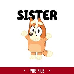 bingo dog sister png, bingo heeler png, bluey png, cartoon png digital file