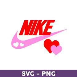 Nike Swoosh Heart Svg, Nike Valentine Day Svg, Nike Love Svg, Nike Logo Svg, Fashion Logo Svg - Download File