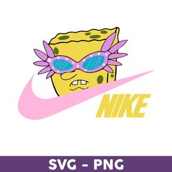Nike SpongeBob Wear Glasses Svg, Spongebob Svg, Nike Logo Fashion Svg, Nike Logo Svg, Fashion Logo Svg - Download File