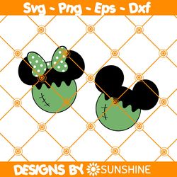 Mickey and Minnie Frankenstein SVG, Mickey and Minnie Monsters SVG, Halloween Svg,Disney Mouse MOnsters Svg
