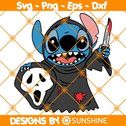Stitch Ghostface Scream Svg, Stitch Svg, Halloween SVG, Ghostface Scream Svg, Horror Halloween Svg, File For Cricut