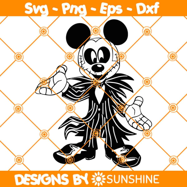 Mickey Jack Sticker Mickey Jack Skellington Svg, Jack Skellington Svg, Halloween | Inspire ...