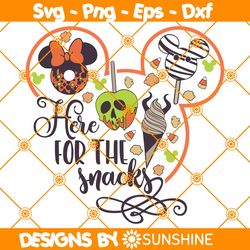 Here for the snacks svg, Mickey Mouse snacks svg, Halloween Treats svg, Poison Apple svg, Halloween Trick or Treat Svg