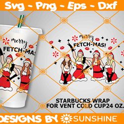 Mean Girls Christmas Starbucks Cup Svg, Mean Girls Svg, Christmas Pattern Decal Full Wrap, Starbucks Venti Cold Cup
