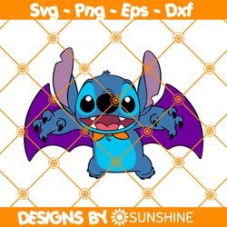 Cute Bat Stitch Svg, Stitch Svg, Disney Halloween Svg, Trick Or Treat Svg, Spooky Vibes Svg, File For Cricut
