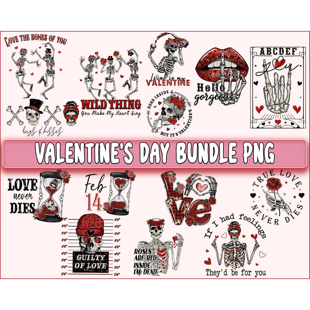 Skeleton Valentine's day bundle PNG , Skeleton valentine's day PNG, valentine's day sublimation.jpg