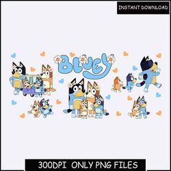 Bluey PNG Bundle || instant digital download of Bluey characters