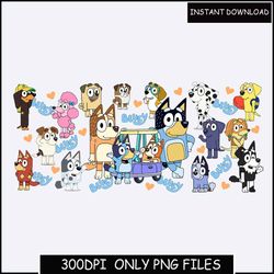 bluey famliy png bundle - bluey cut files for cricut - bluey the dog clipart - bluey png - bluey layered png