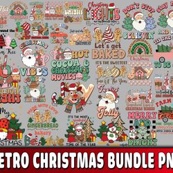 retro christmas bundle png , mega bundle retro christmas png 8 , file cut , silhouette, digital download, instant downlo
