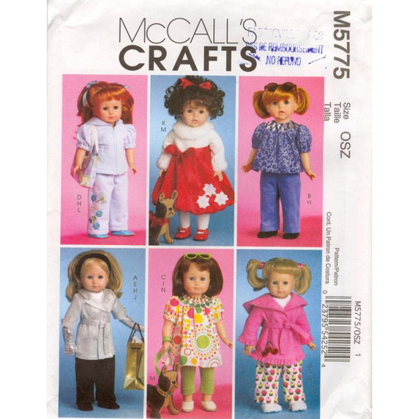 McCall's 5775 Doll clothes patterns for 18 Inch dolls.jpg
