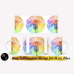 Cat Mug sublimation,Rainbow Mug design,Mug Wrap,Mug sublimation,Mug Wrap design 11,15,Mug sublimation png