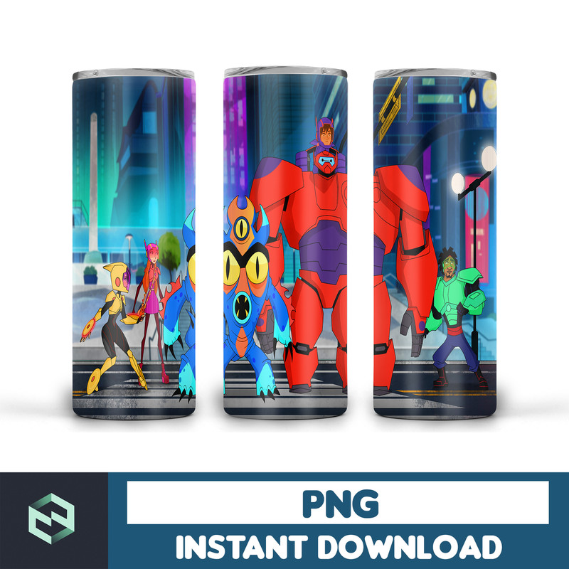 Big hero 6 tumbler ,Tumblers Designs 20oz Skinny Straight & Tapered, Design Template for Sublimation, Full Tumbler Wrap (21).jpg