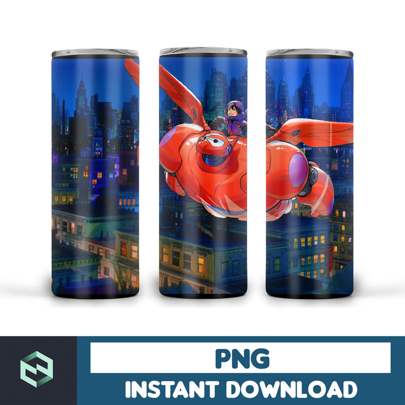 Big hero 6 tumbler ,Tumblers Designs 20oz Skinny Straight & Tapered, Design Template for Sublimation, Full Tumbler Wrap (32).jpg